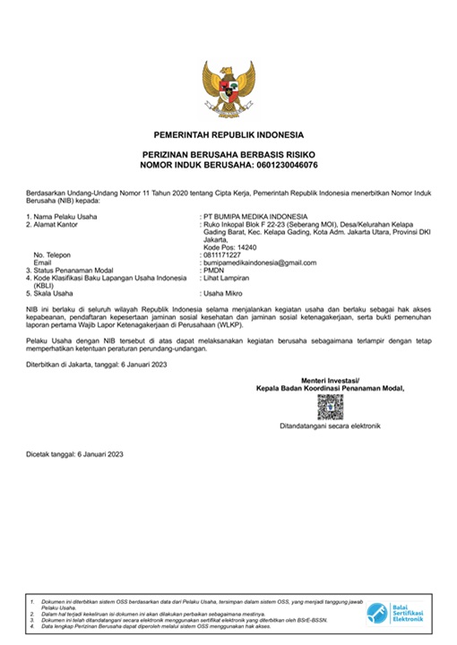 NOMOR INDUK BERUSAHA (NIB)